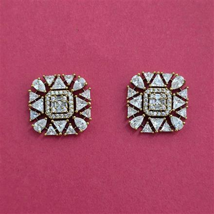 American Diamond Tops With 2 Tone Rhodium Mehndi Plating