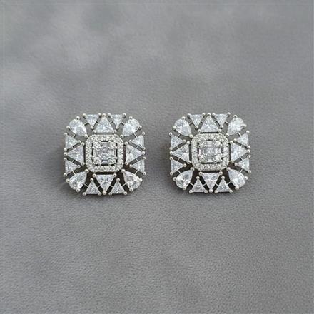 American Diamond Tops With 2 Tone Rhodium Mehndi Plating