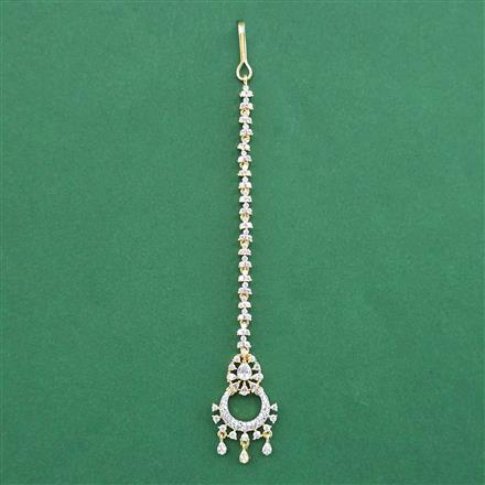 Cz Classic Tikka With 2 Tone Rhodium Plating