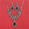 Cubic Zirconia Classic Necklace With Rhodium Plating