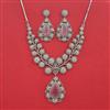 Cubic Zirconia Classic Necklace With Rhodium Plating