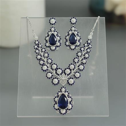 Cubic Zirconia Classic Necklace With Rhodium Plating