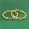 Cz Classic Bangles With 2 Tone Plating