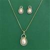 Cz Classic Pendant Set With 2 Tone Plating