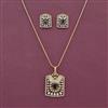 Cz Classic Pendant Set With 2 Tone Plating