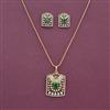 Cz Classic Pendant Set With 2 Tone Plating