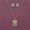 Cz Classic Pendant Set With 2 Tone Plating