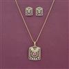 Cz Classic Pendant Set With 2 Tone Plating