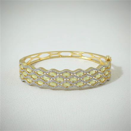 Cz Openable Kada With 2 Tone Plating