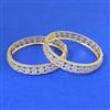 Cz Openable Bangles With 2 Tone Plating