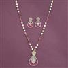Cz Classic Pendant Set With 2 Tone Plating