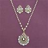 Cz Classic Pendant Set With 2 Tone Plating