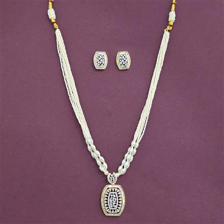 Cz Classic Pendant Set With 2 Tone Plating