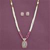 Cz Classic Pendant Set With 2 Tone Plating