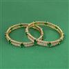Cz Classic Bangles With Mehndi Plating
