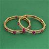 Cz Classic Bangles With Mehndi Plating