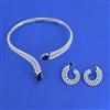 Cz Classic Necklace Set With Rhodium Plating