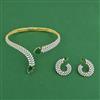 Cz Classic Necklace Set With 2 Tone Plating