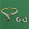 Cz Classic Necklace Set With 2 Tone Plating
