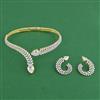 Cz Classic Necklace Set With 2 Tone Plating