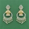 Cz Classic Earring With Carat 2 Tone Rhodium Plating