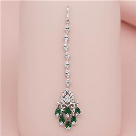 Cz Classic Tikka With Rhodium Plating