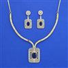 Cz Classic Necklace Set With Gold Plating
