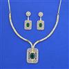 Cz Classic Necklace Set With Gold Plating