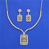 Cz Classic Necklace Set With Gold Plating