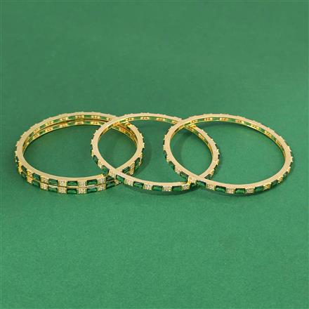 Cz Classic Bangles With Gold Plating