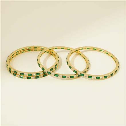 Cz Classic Bangles With Gold Plating