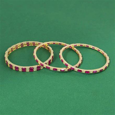 Cz Classic Bangles With Gold Plating
