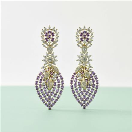 Cz Classic Earring With Mehndi Plating
