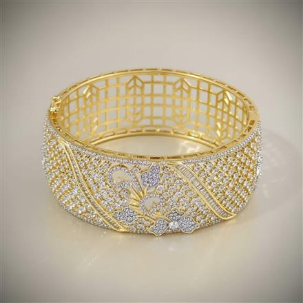 Cz Openable Kada With 2 Tone Plating