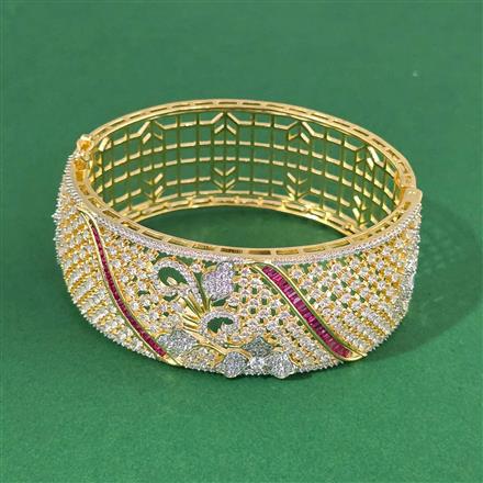 Cz Openable Kada With 2 Tone Plating