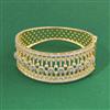 Cz Openable Kada With Mehndi 2 Tone Rhodium Plating