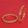 Cz Classic Bangles With 2 Tone Plating
