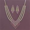 Cz Classic Necklace Set With Gold Plating