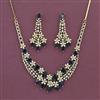 Cz Classic Necklace Set With Mehndi Plating