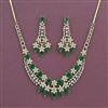 Cz Classic Necklace Set With Mehndi Plating