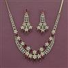 Cz Classic Necklace Set With Mehndi Plating