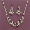 Cz Classic Necklace Set With Mehndi Plating