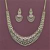 Cz Classic Necklace Set With Mehndi Plating