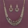 Cz Classic Necklace Set With Mehndi Plating