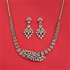 Cz Classic Necklace Set With Mehndi Plating