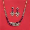 Cz Classic Necklace Set With Mehndi Plating