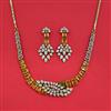 Cz Classic Necklace Set With Mehndi Plating