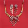 Cz Classic Necklace Set With Gold Plating