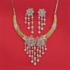 Cz Classic Necklace Set With Gold Plating