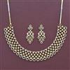 Cz Classic Necklace Set With 2 Tone Rhodium Plating